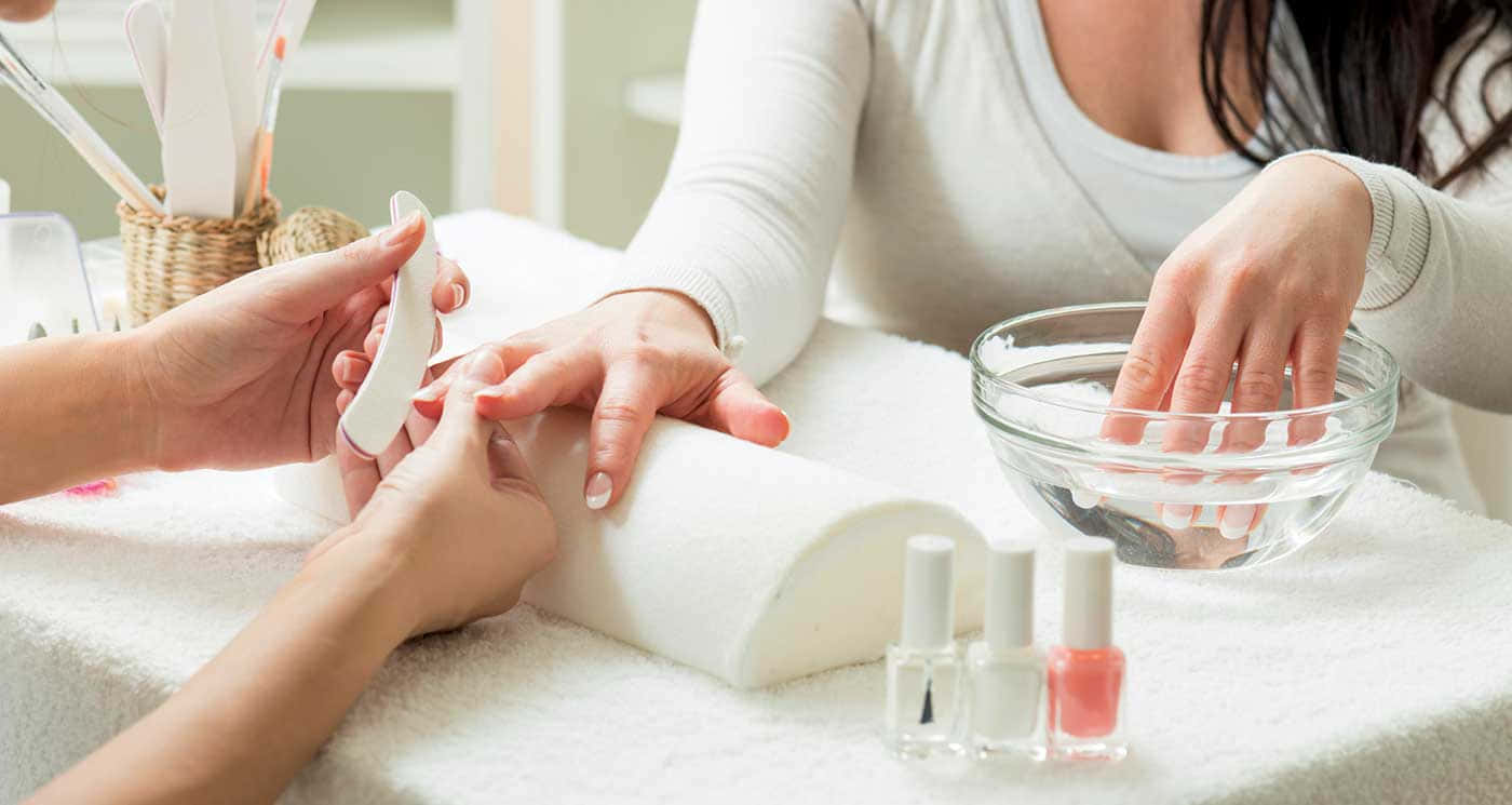 "Pamper yourself with a professional manicure!"