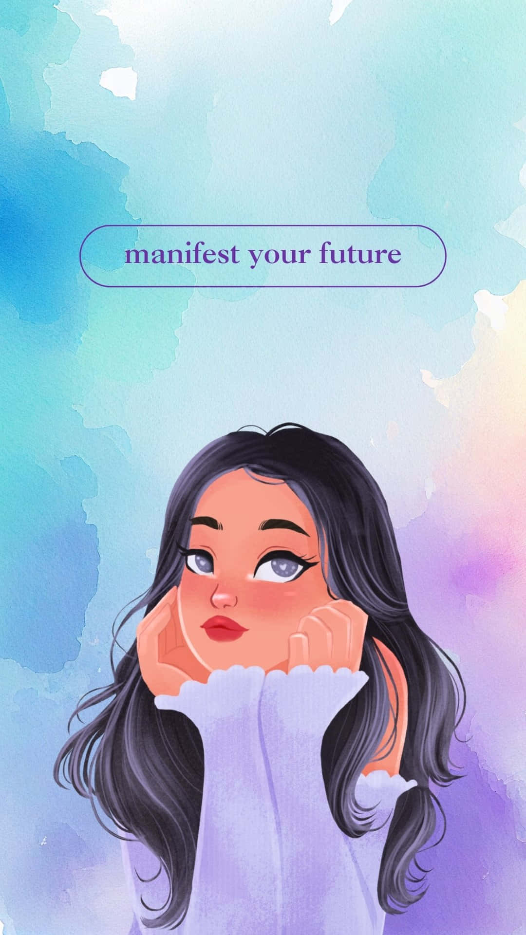 Manifest Your Future Illustration Wallpaper
