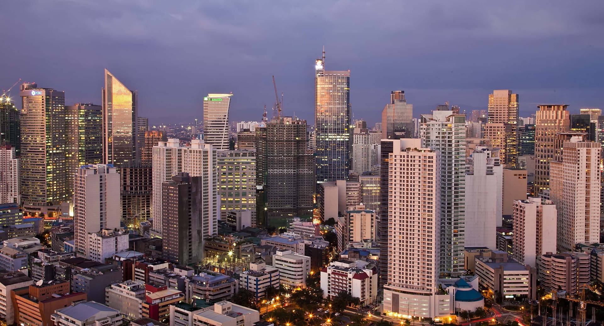 Grattacieli Della Città Di Manila Sfondo
