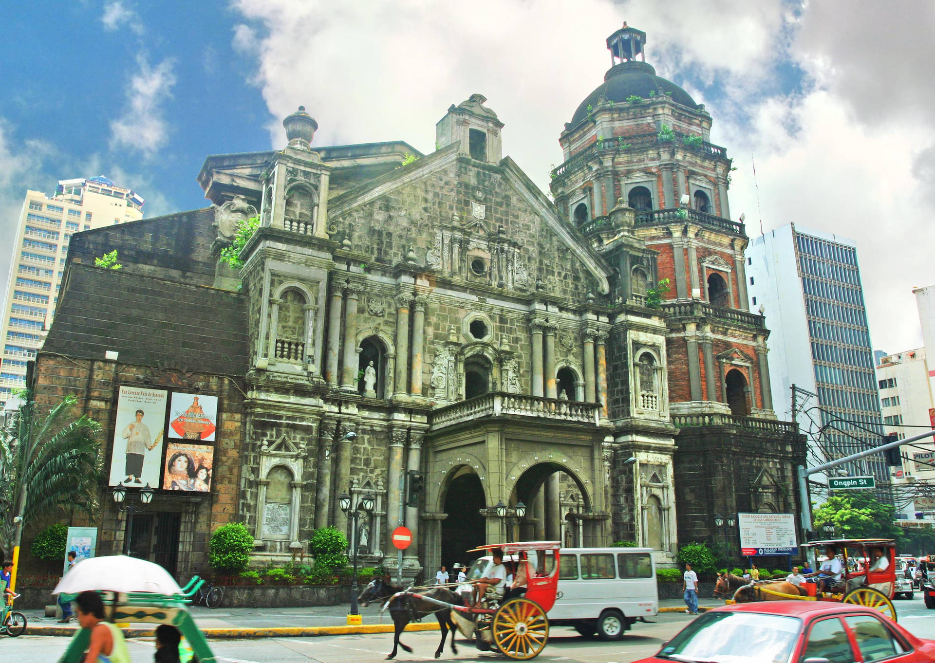 La Chiesa Binondo Di Manila Sfondo