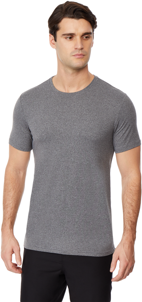 Manin Grey Crewneck T Shirt PNG