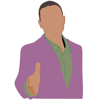 Manin Purple Jacket Vector Illustration PNG