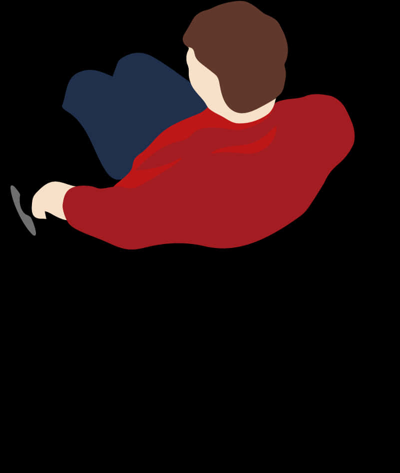 Manin Red Sweater Vector Art PNG