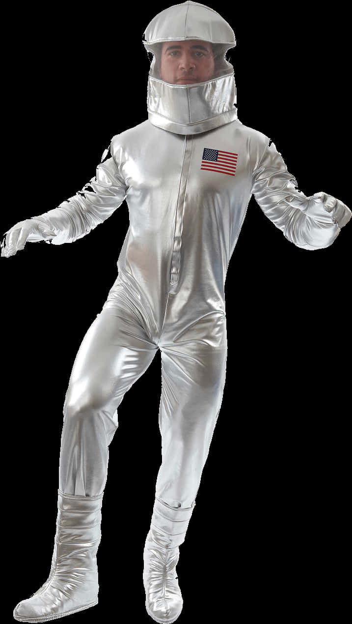 Manin Vintage Spacesuit Costume PNG