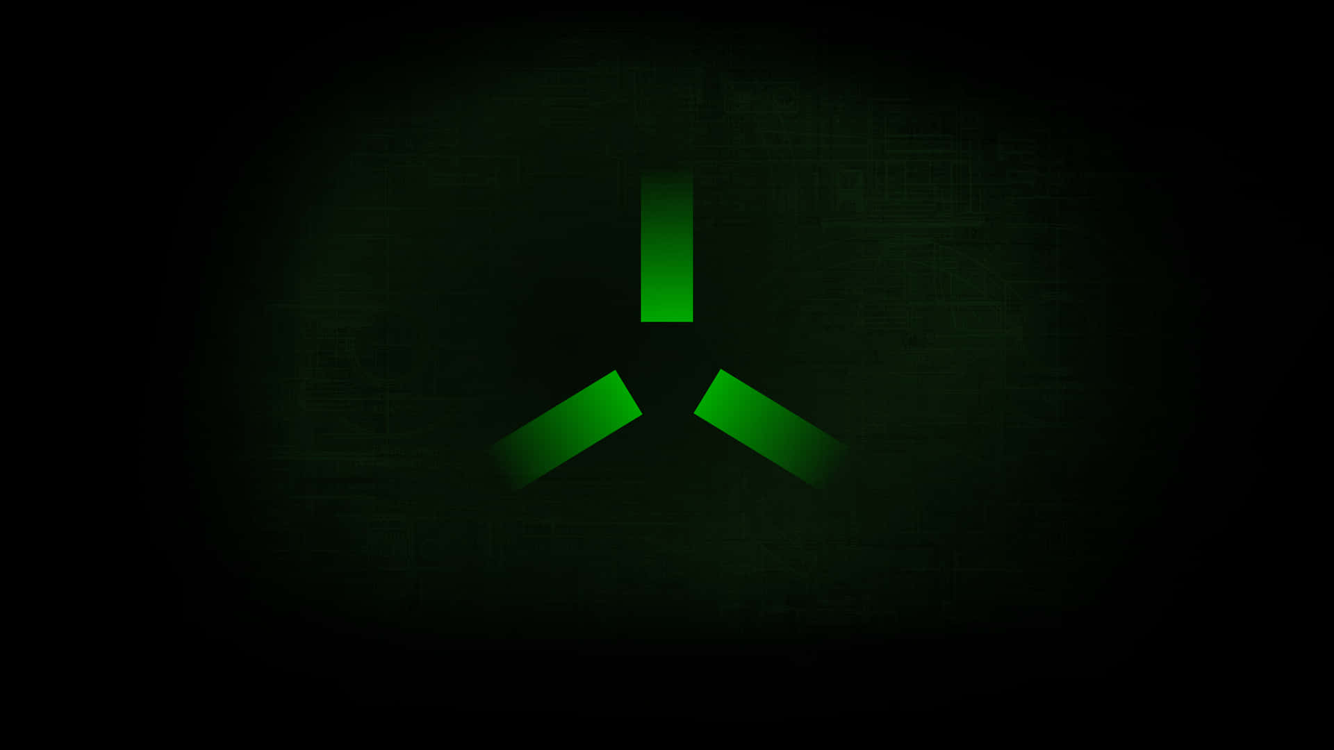 A Green Logo On A Dark Background Wallpaper