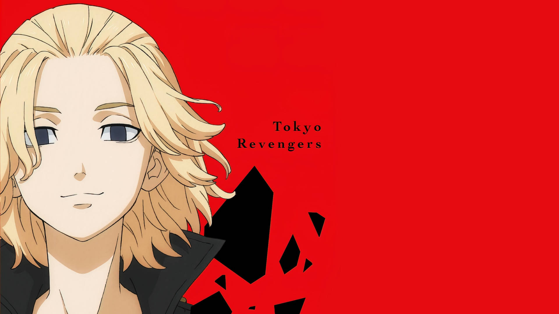 Manjiro From Tokyo Revengers Manga On Red Background Wallpaper