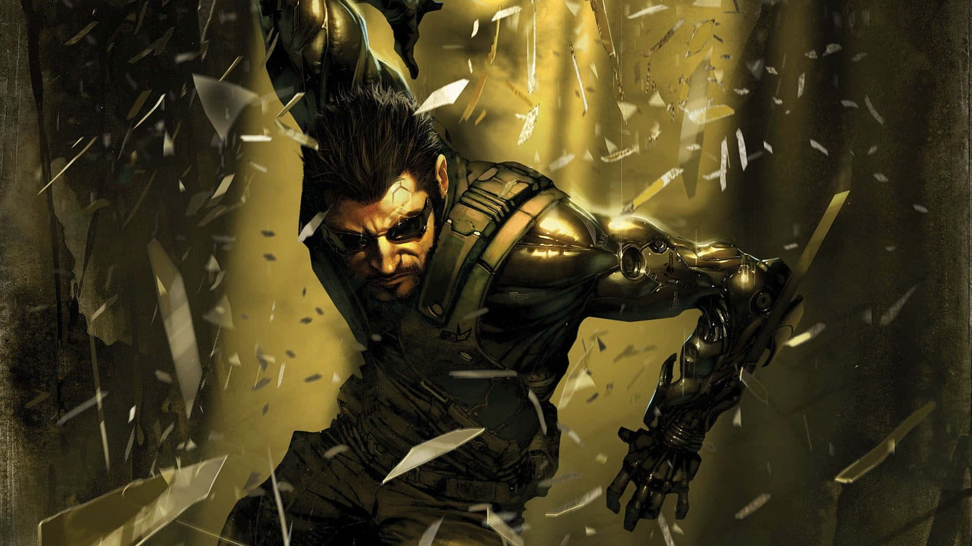 Mankind Divided Shattered Glass Wallpaper