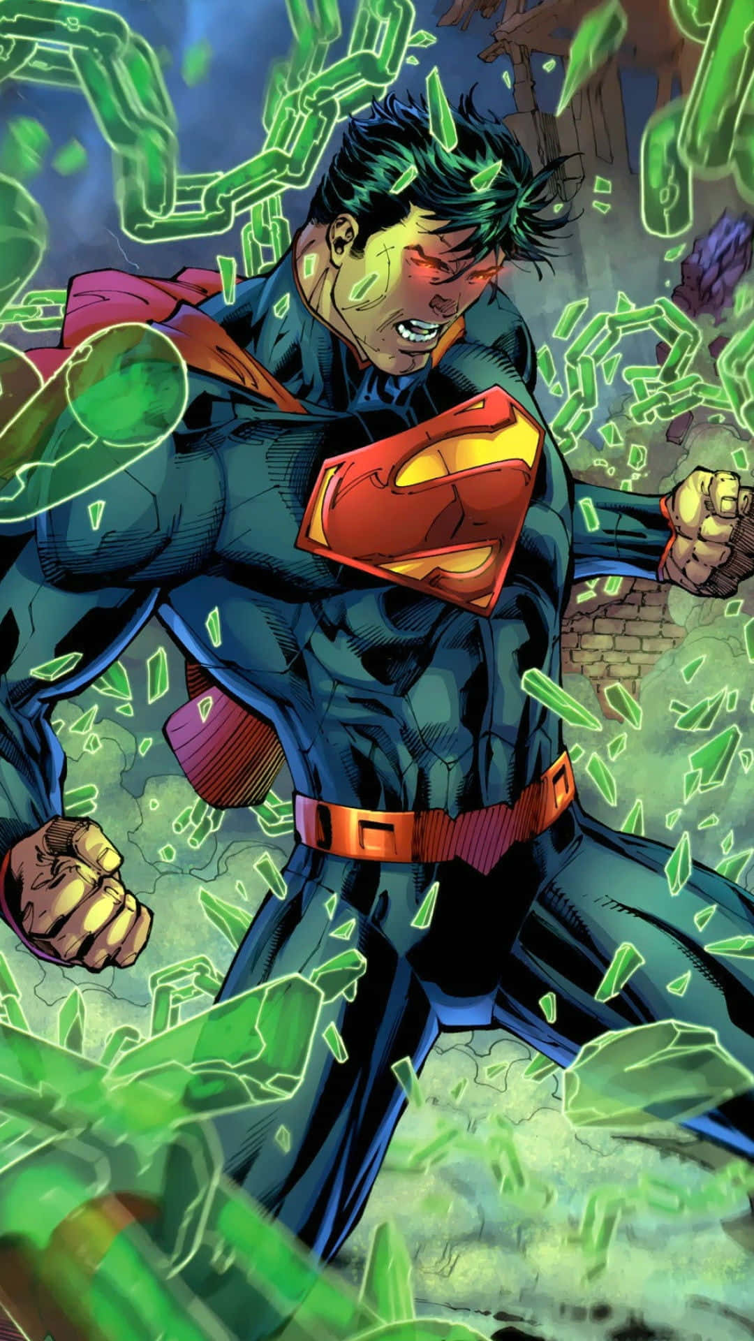 Superman i grøn penge Wallpaper