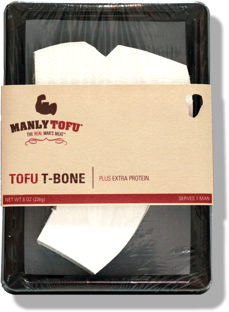 Manly Tofu T Bone Product Packaging PNG