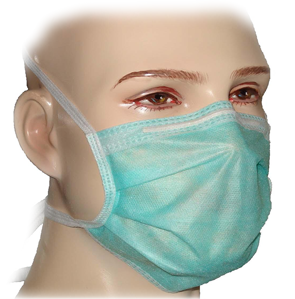 Mannequin Head Wearing Surgical Mask PNG