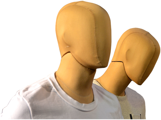 Mannequin Heads Clothed Torso PNG