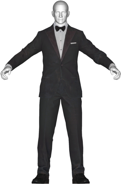 Mannequinin Black Tuxedo PNG