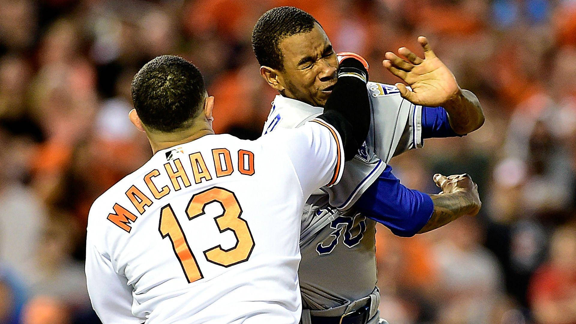 Download Manny Machado And Opponent Wallpaper