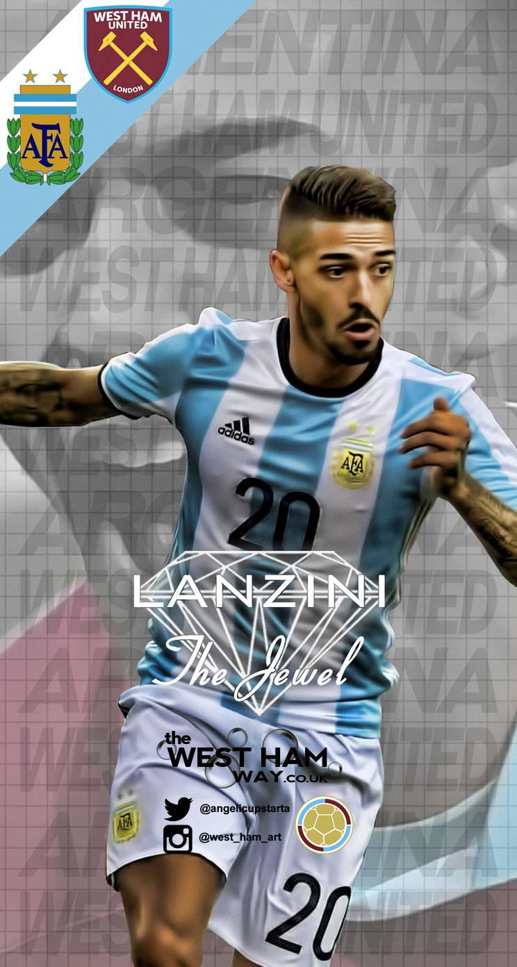 Manuel Lanzini - Power and Precision Star of the Field Wallpaper