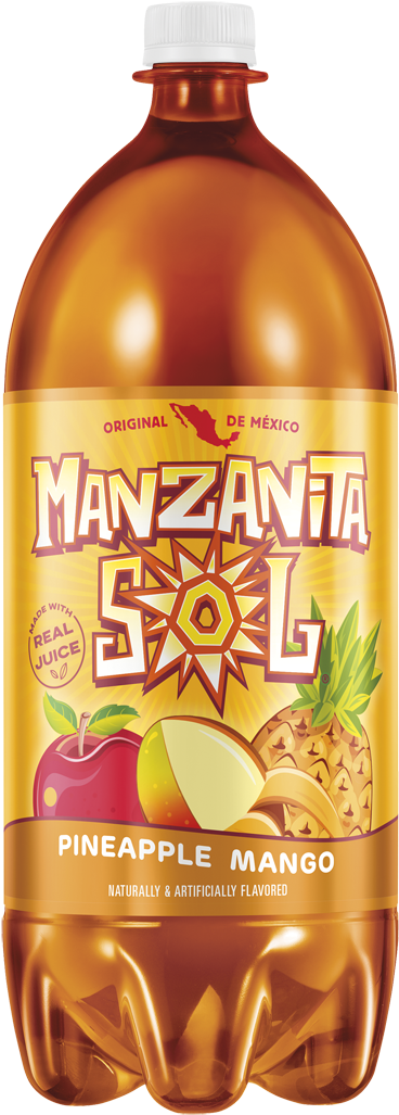 Manzanita Sol Pineapple Mango Bottle PNG