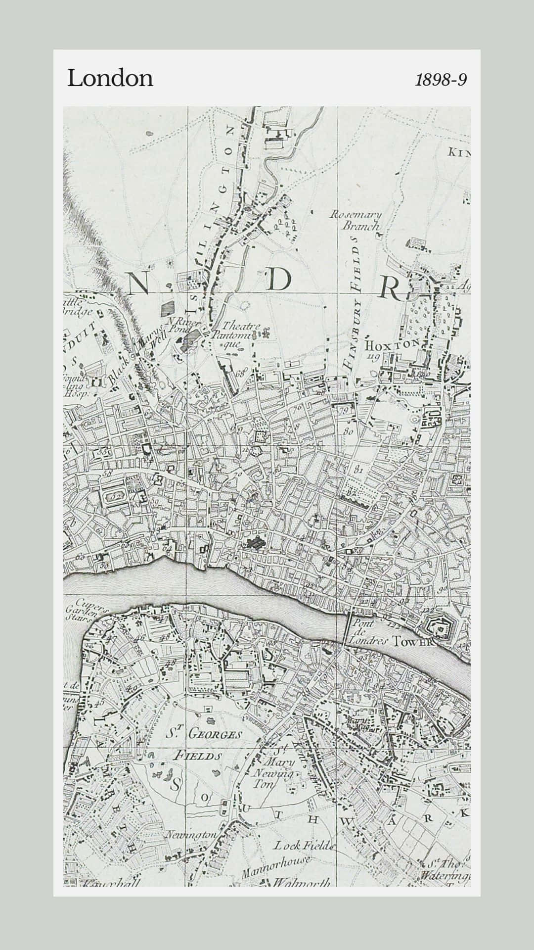 Schwarzerund Weißer Minimalistischer Stadtplan Als Hintergrundbild