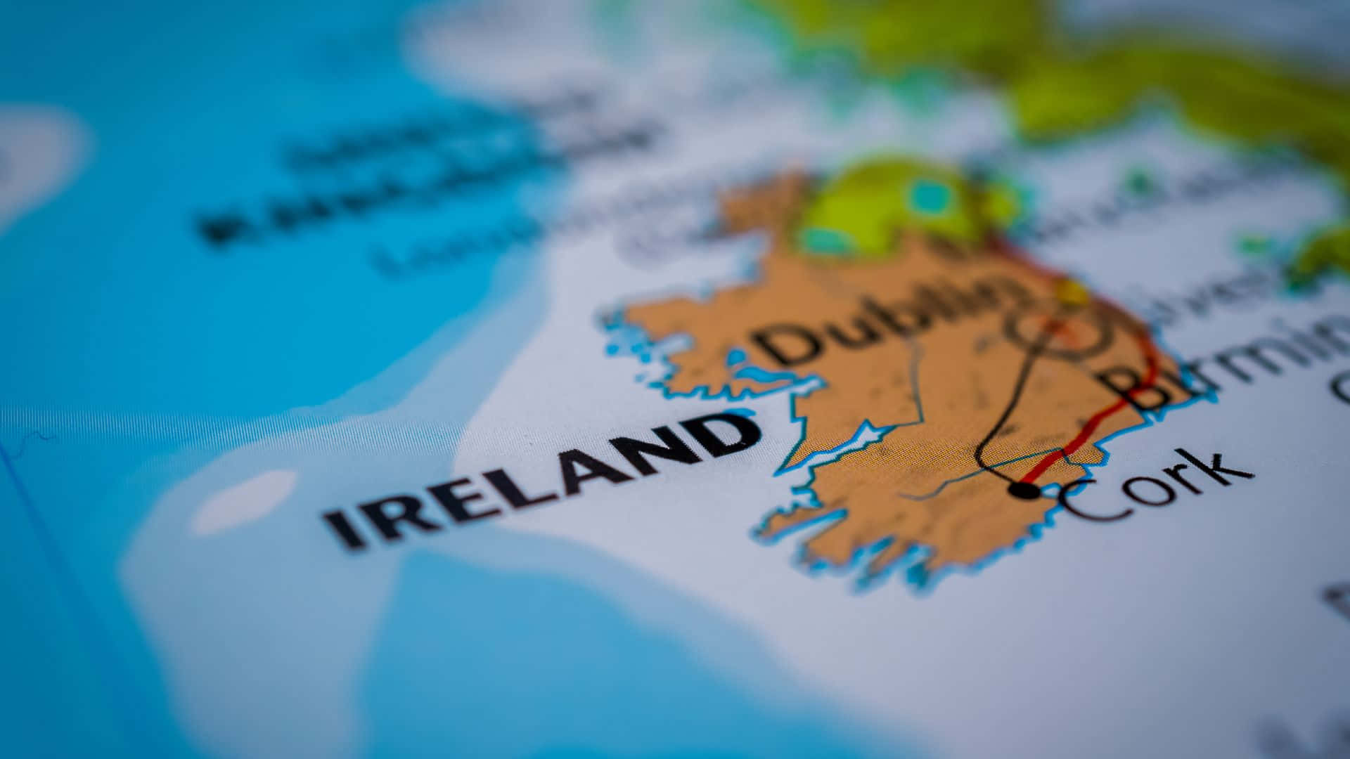 Attraktiverhintergrund Mit Karte Von Dublin, Irland.