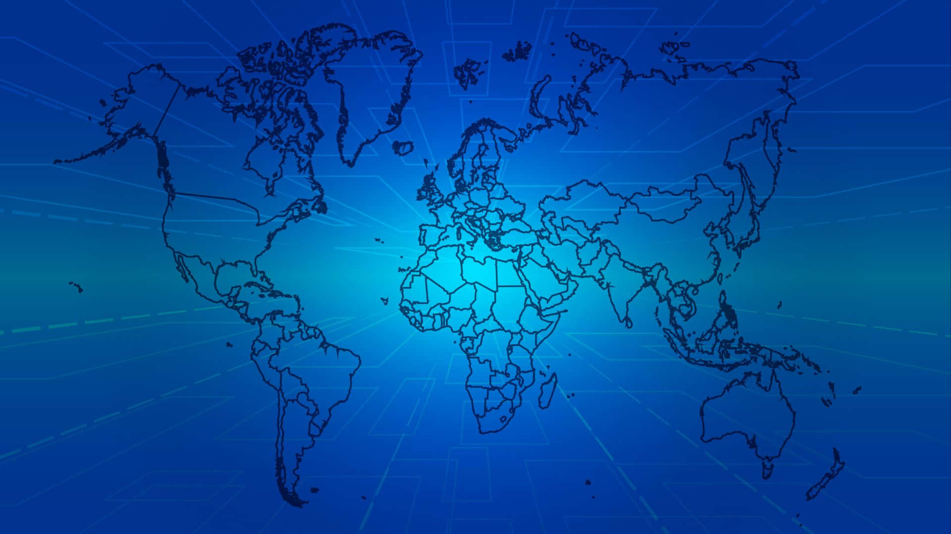 Nice Blue World Map Background