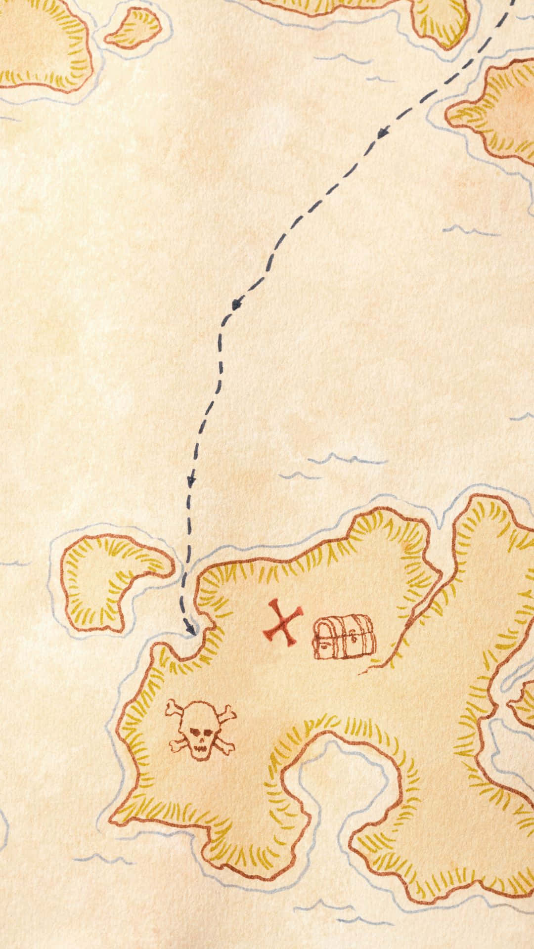 Cute Pirate Treasure Map Background