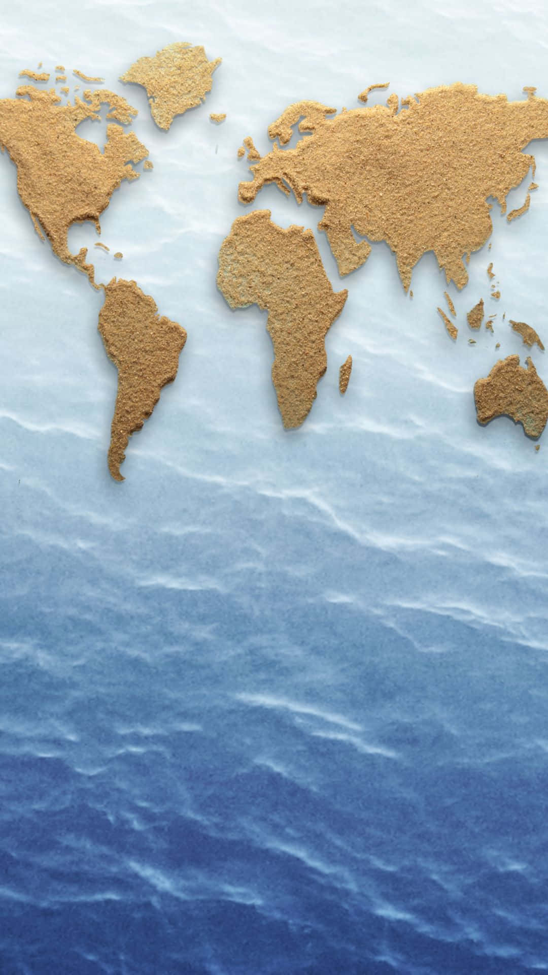 Attraktivbakgrundsbild Med En Världskarta Av Sand.
