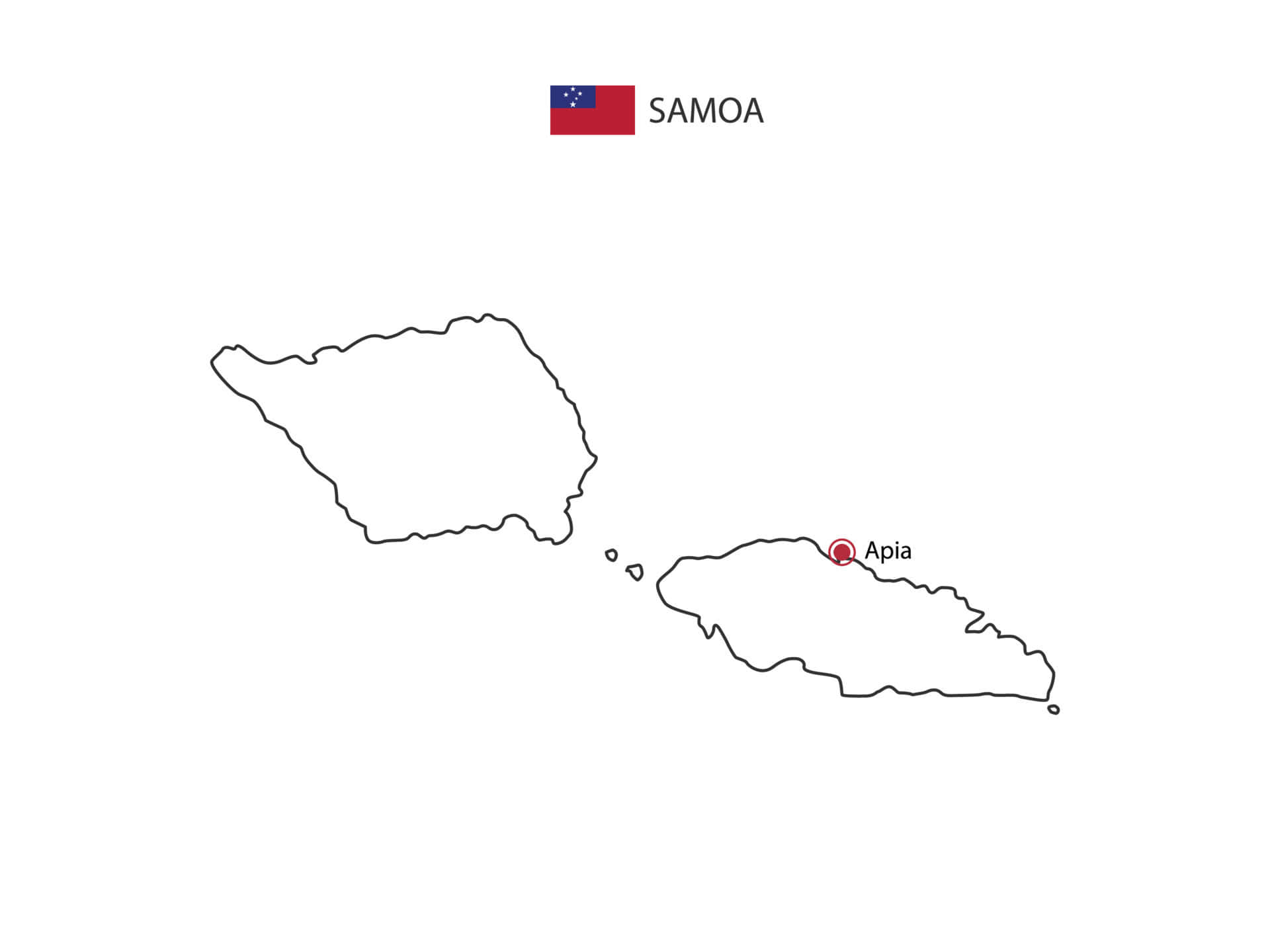 Map Of Apia, Samoa Wallpaper
