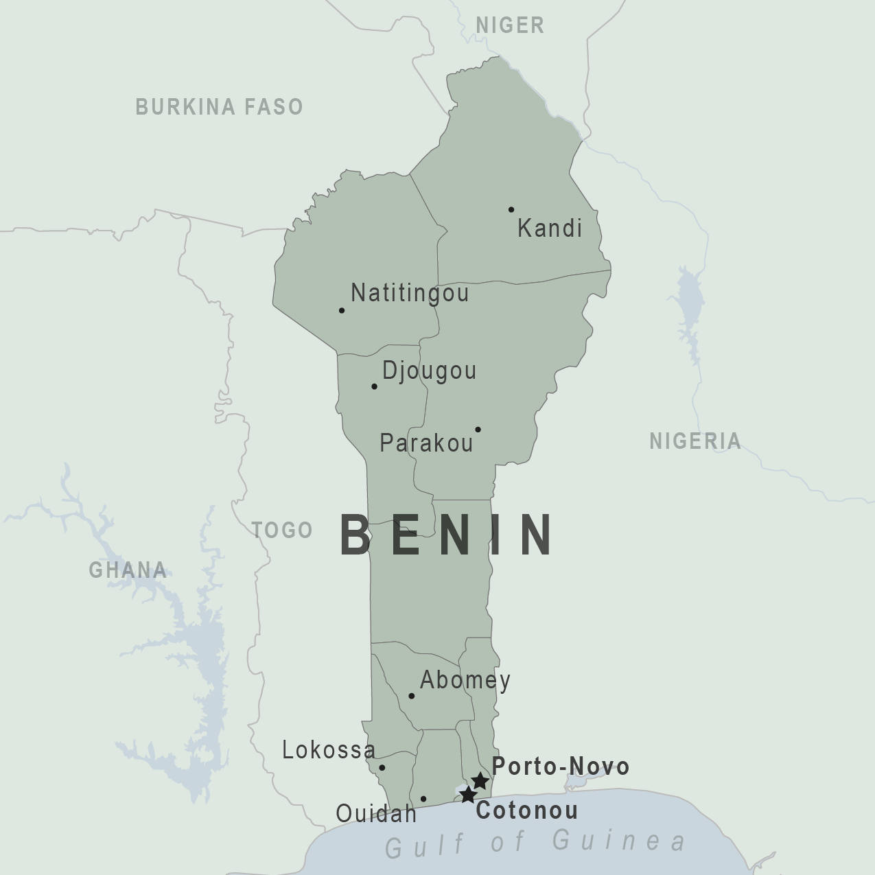 Map Of Benin Wallpaper