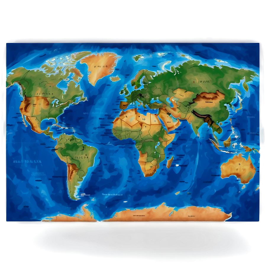 Map Of The World A PNG