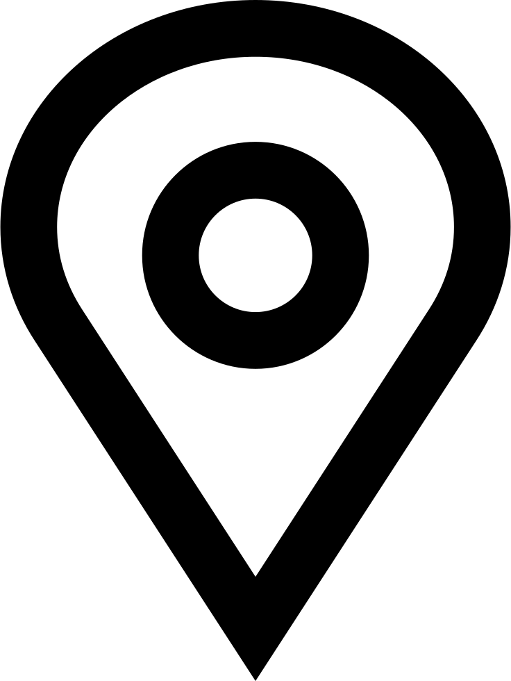 Map Pin Icon Blackand White PNG