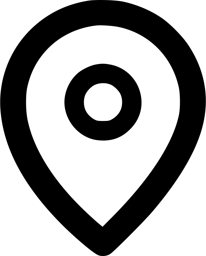 Map Pin Icon Blackand White PNG