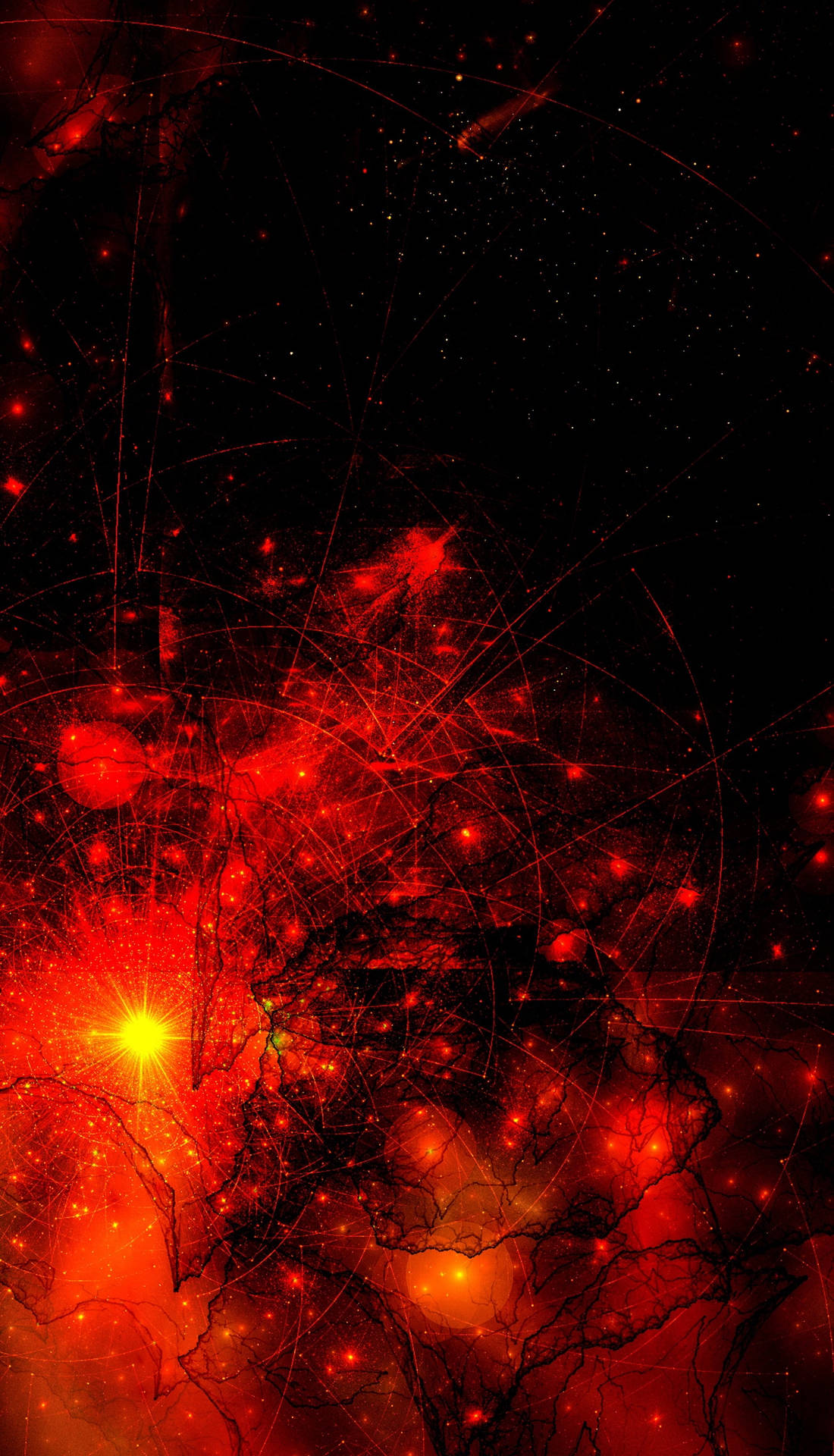 Mapa Estelar Vermelho Do Telefone Space 4k Papel de Parede