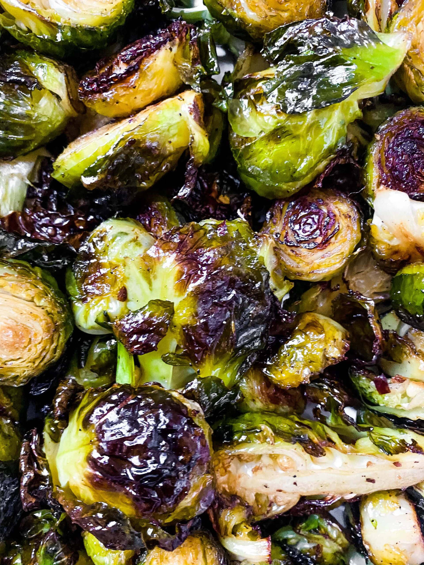 Delicious Maple Balsamic Roasted Brussels Sprouts Wallpaper