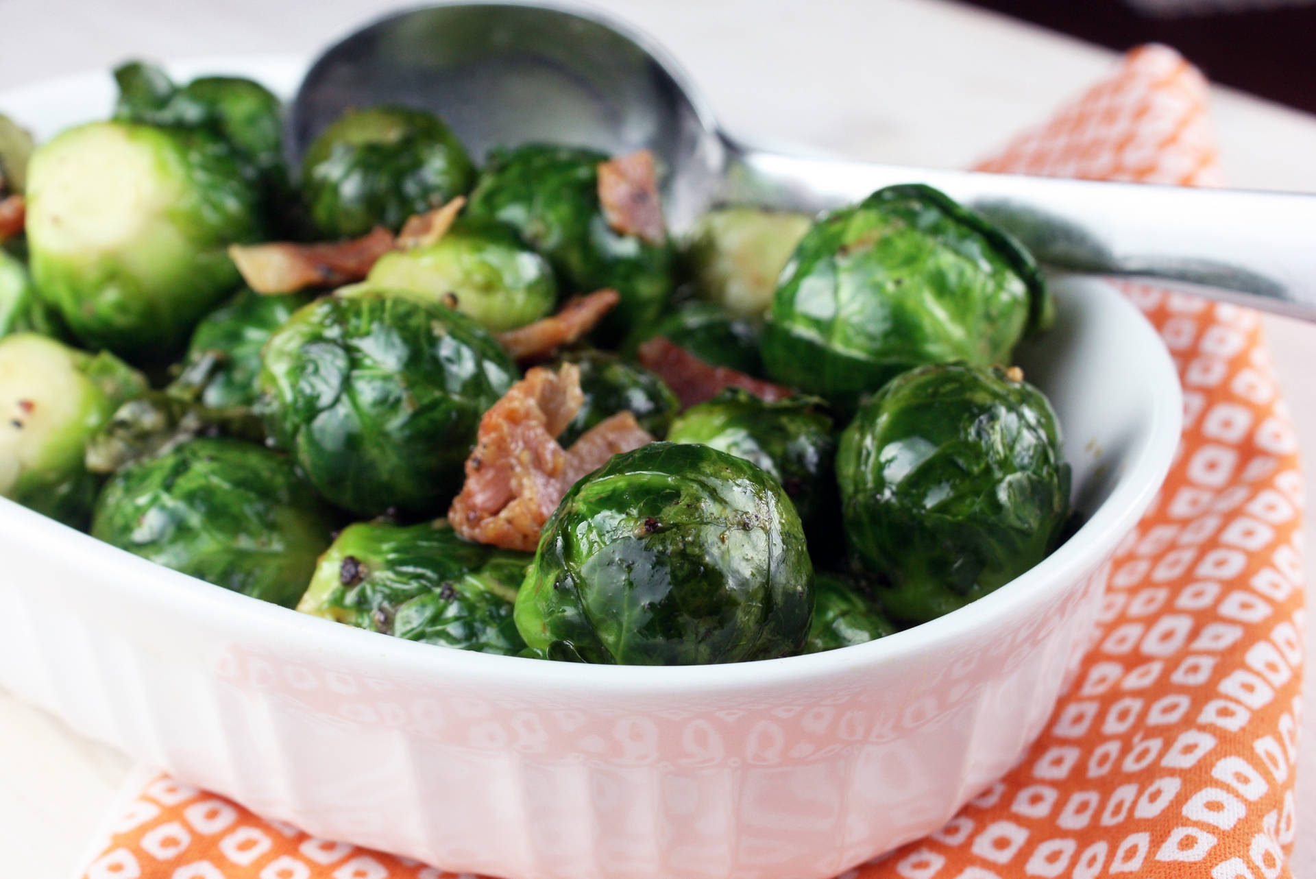 Maple Glazed Brussels Sprouts Dish Wallpaper