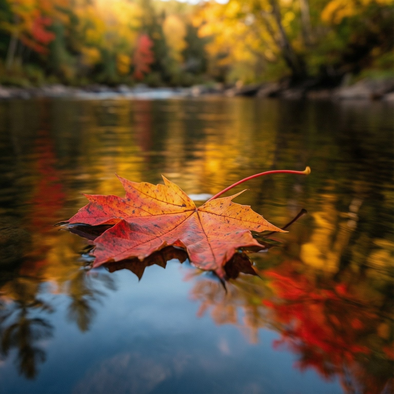 Maple Leaf Float Wallpaper