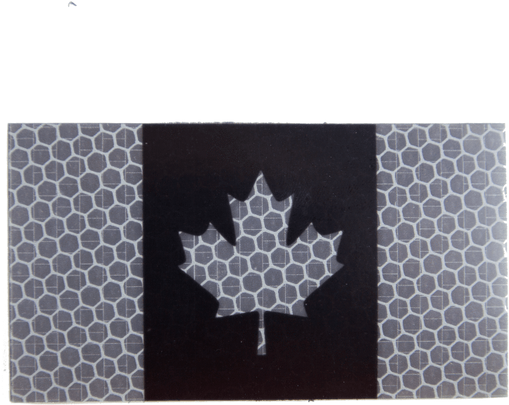 Maple Leaf Shadowon Hexagonal Pattern PNG