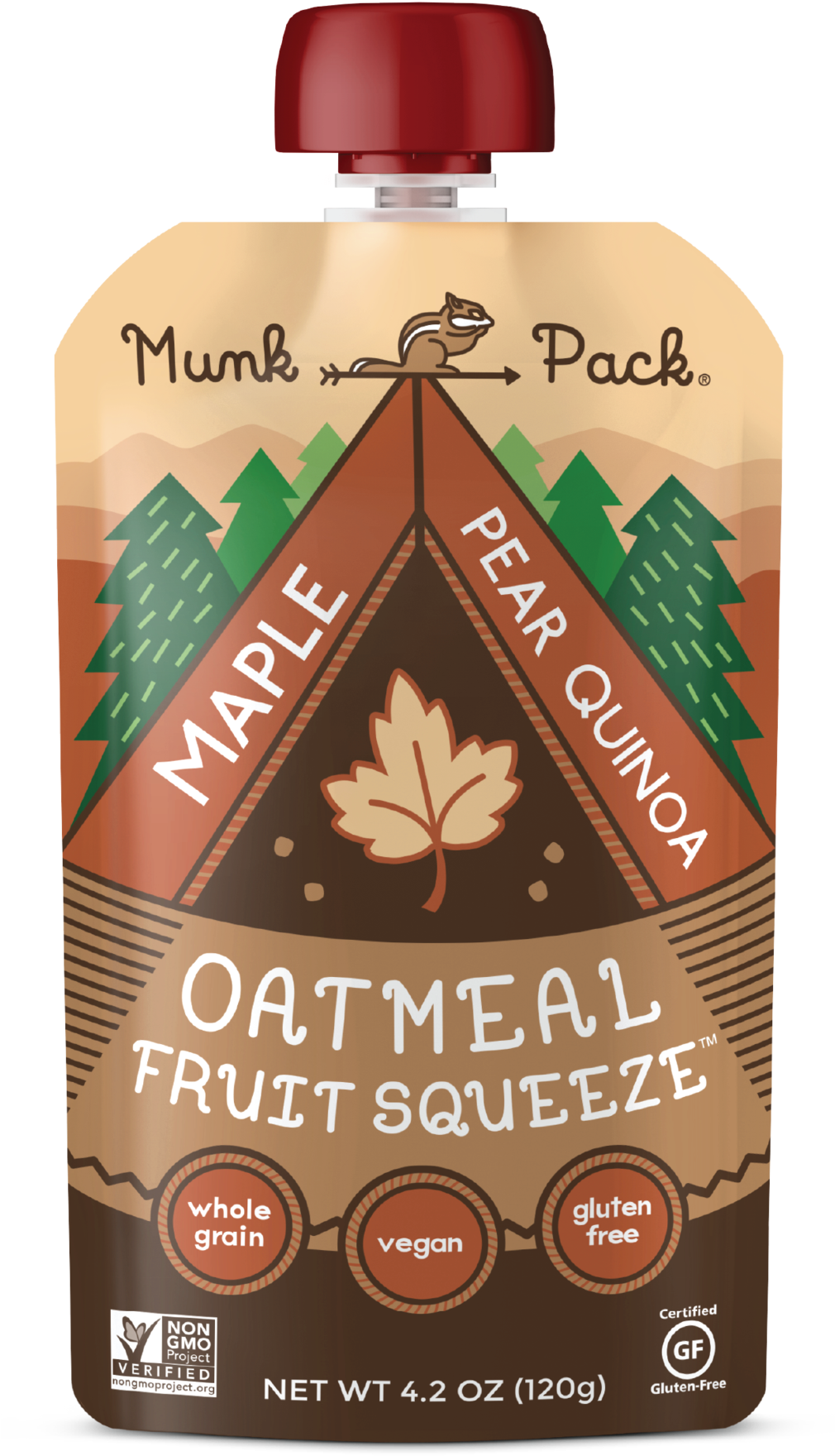 Maple Pear Quinoa Oatmeal Fruit Squeeze Packaging PNG