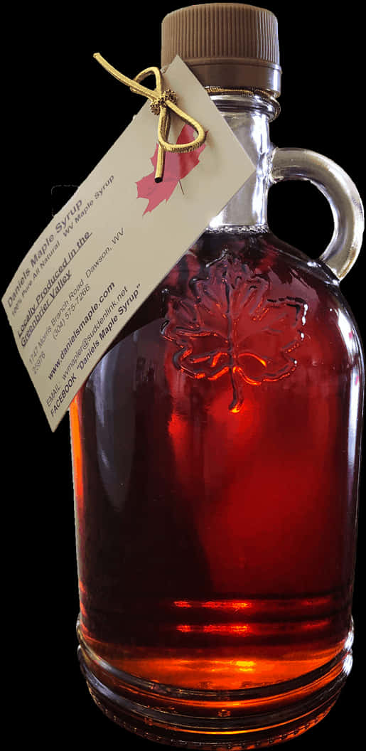 Maple Syrup Bottlewith Label PNG