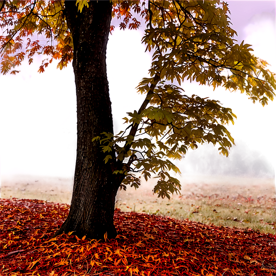 Maple Tree In Foggy Morning Png Xyx PNG