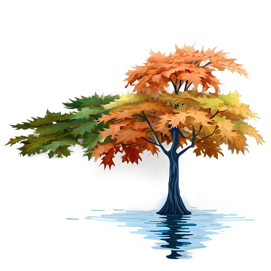 Maple Tree Reflection In Water Png Bba58 PNG