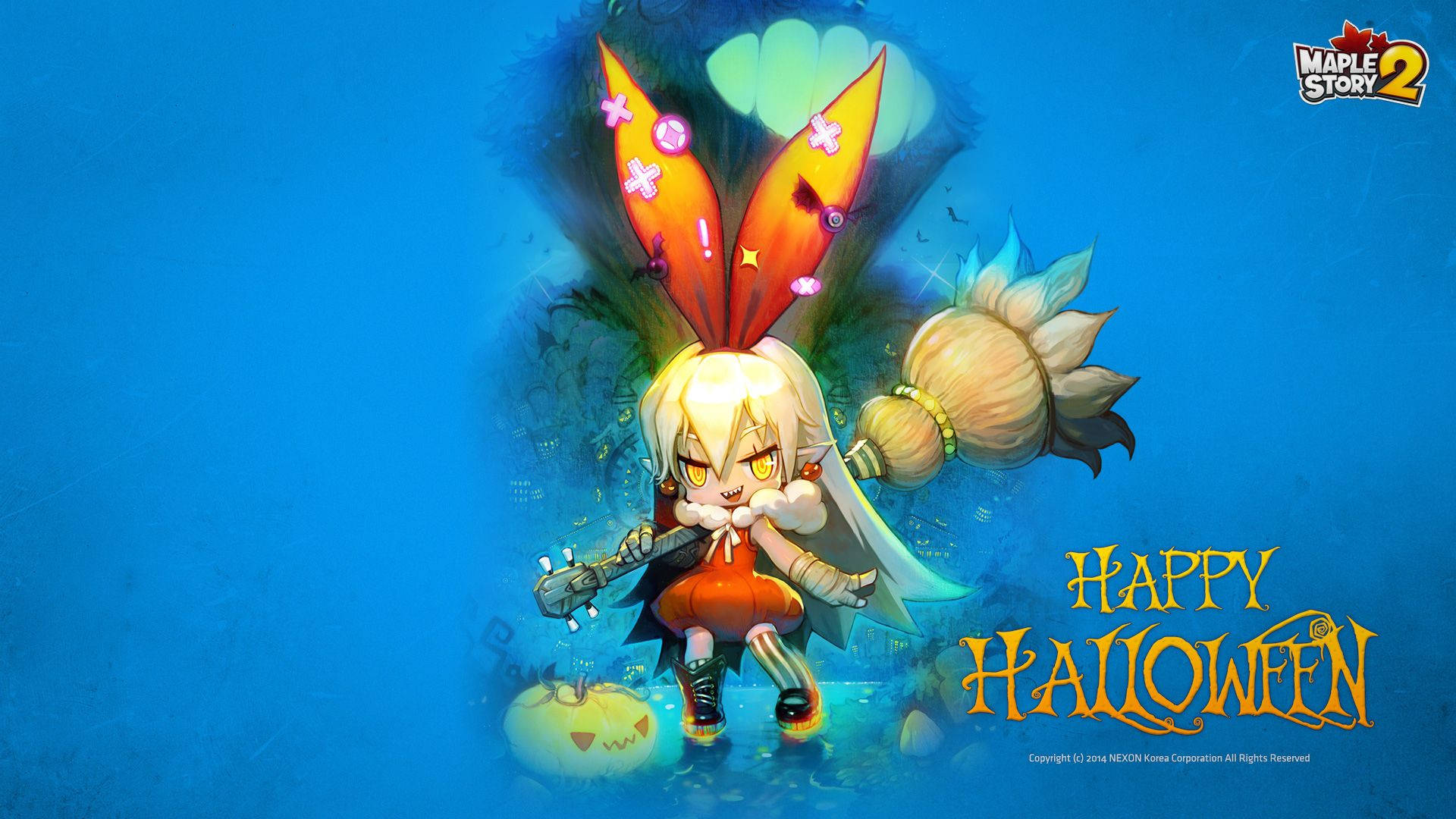 Pósterde Maplestory 2 Feliz Halloween. Fondo de pantalla