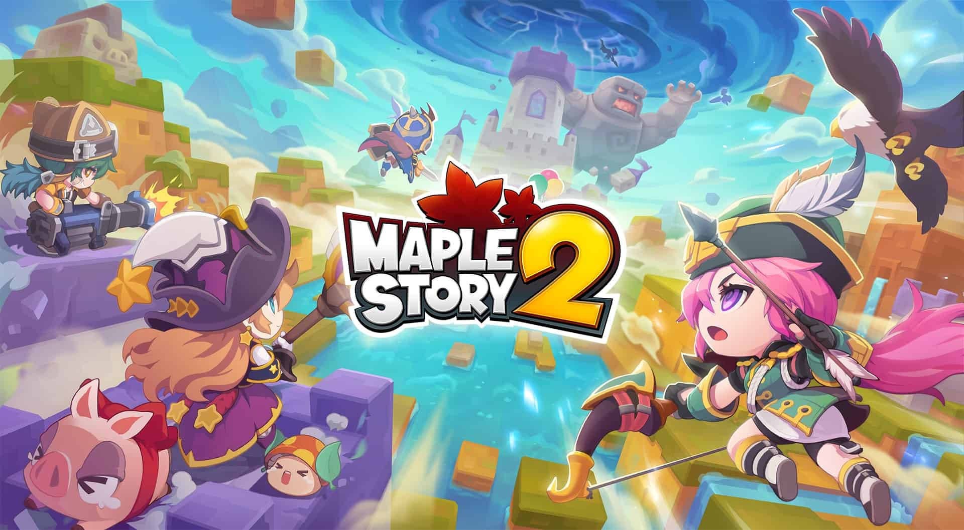 Maplestory2 Spieler Kämpfen Gegeneinander Wallpaper