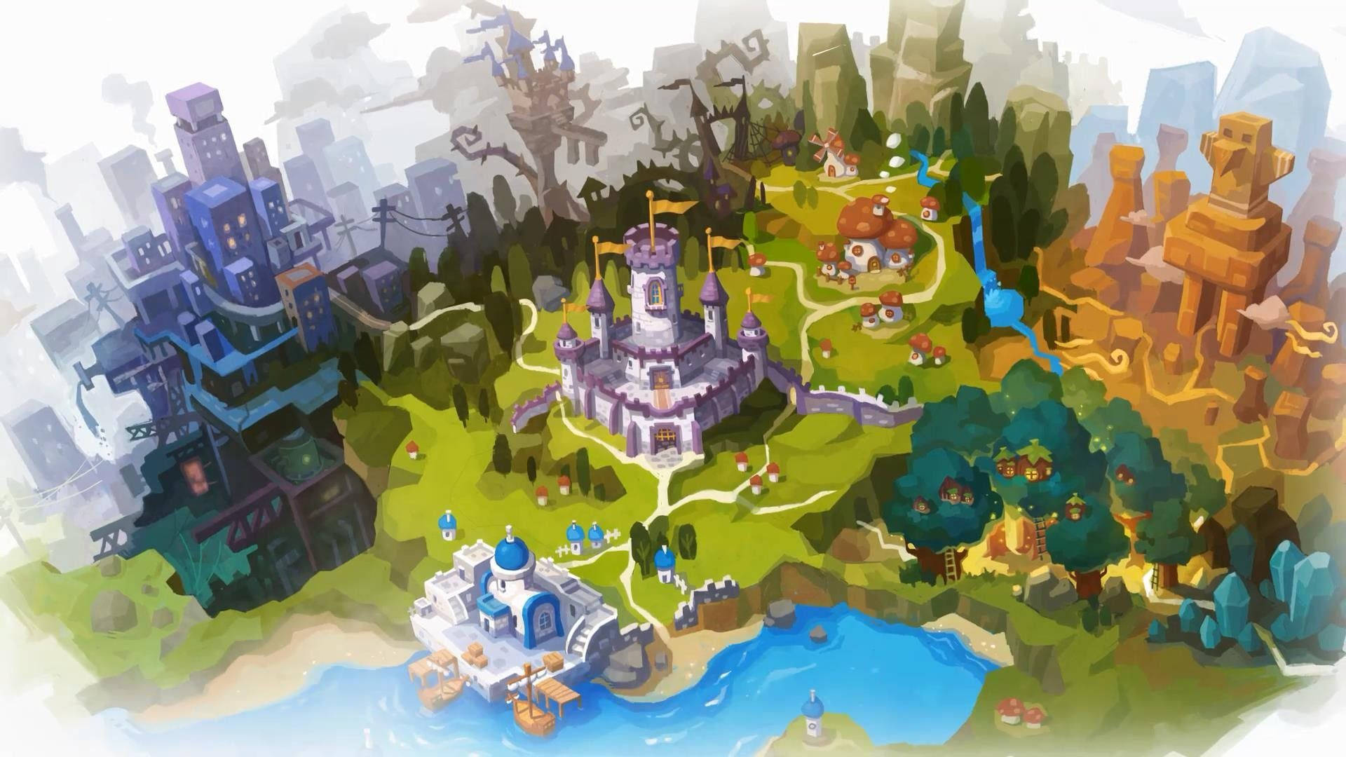 Maplestory 2 Aerial Game View Wallpaper