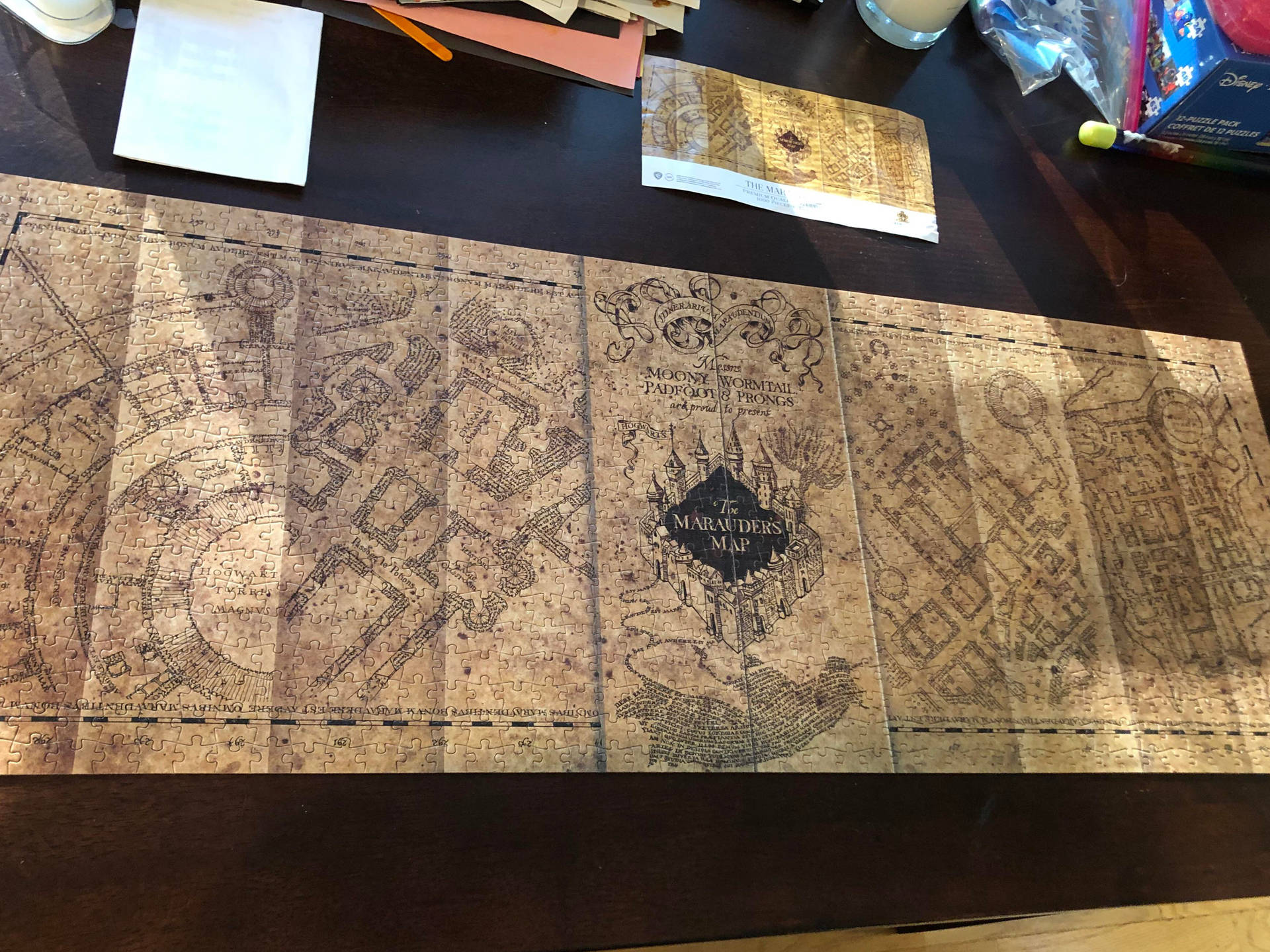 This marauders map (Harry Potter) jigsaw took half a year to