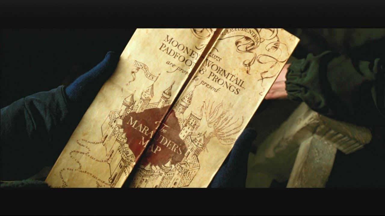 Maraudersmap Tapet Från Harry Potter. Wallpaper