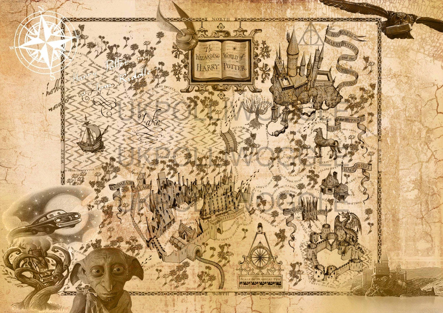 Карта Хогвартса из Гарри Поттера