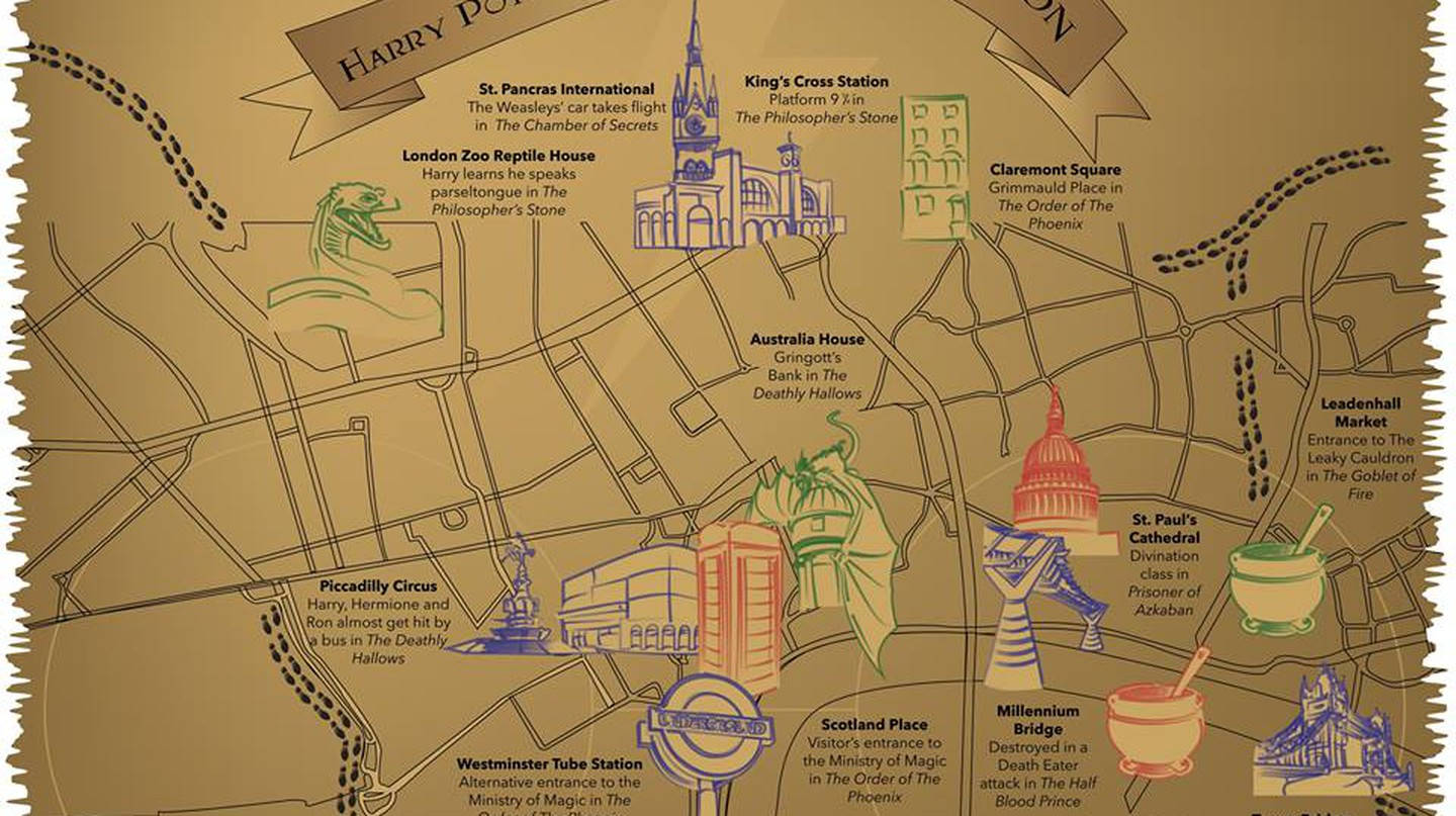 Marauders Map With Giant Icons Wallpaper