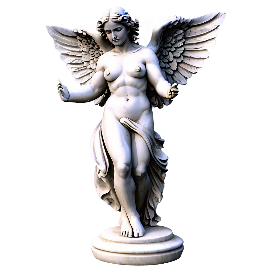 Marble Angel Statue Design Png Hwe PNG