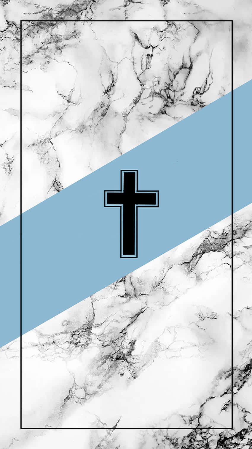 Marble Cross Aesthetic Wallpaper Wallpaper