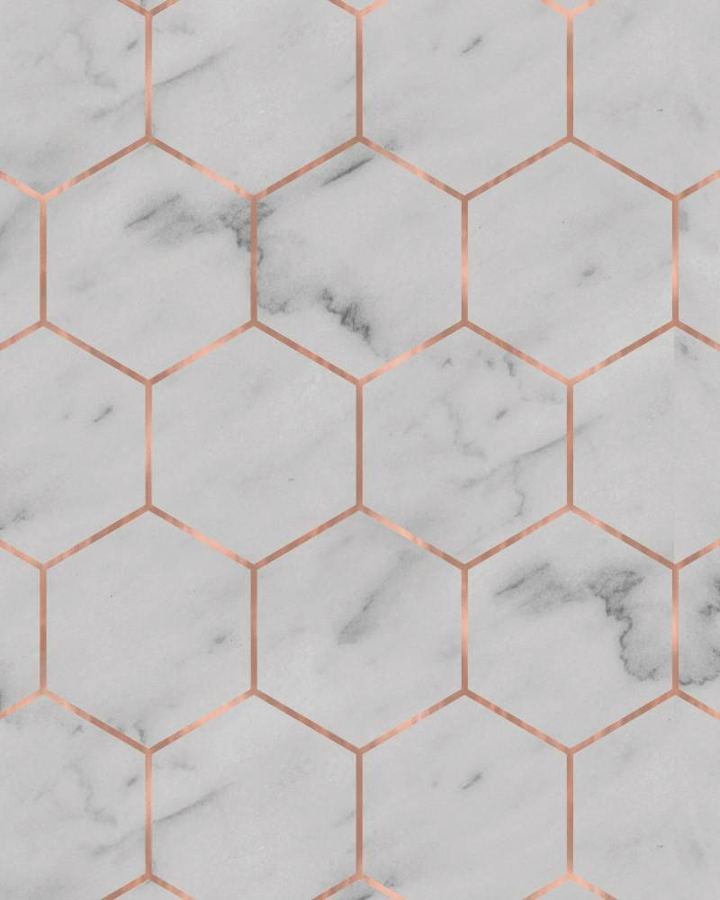 Marble Hexagon Tiles Wallpaper