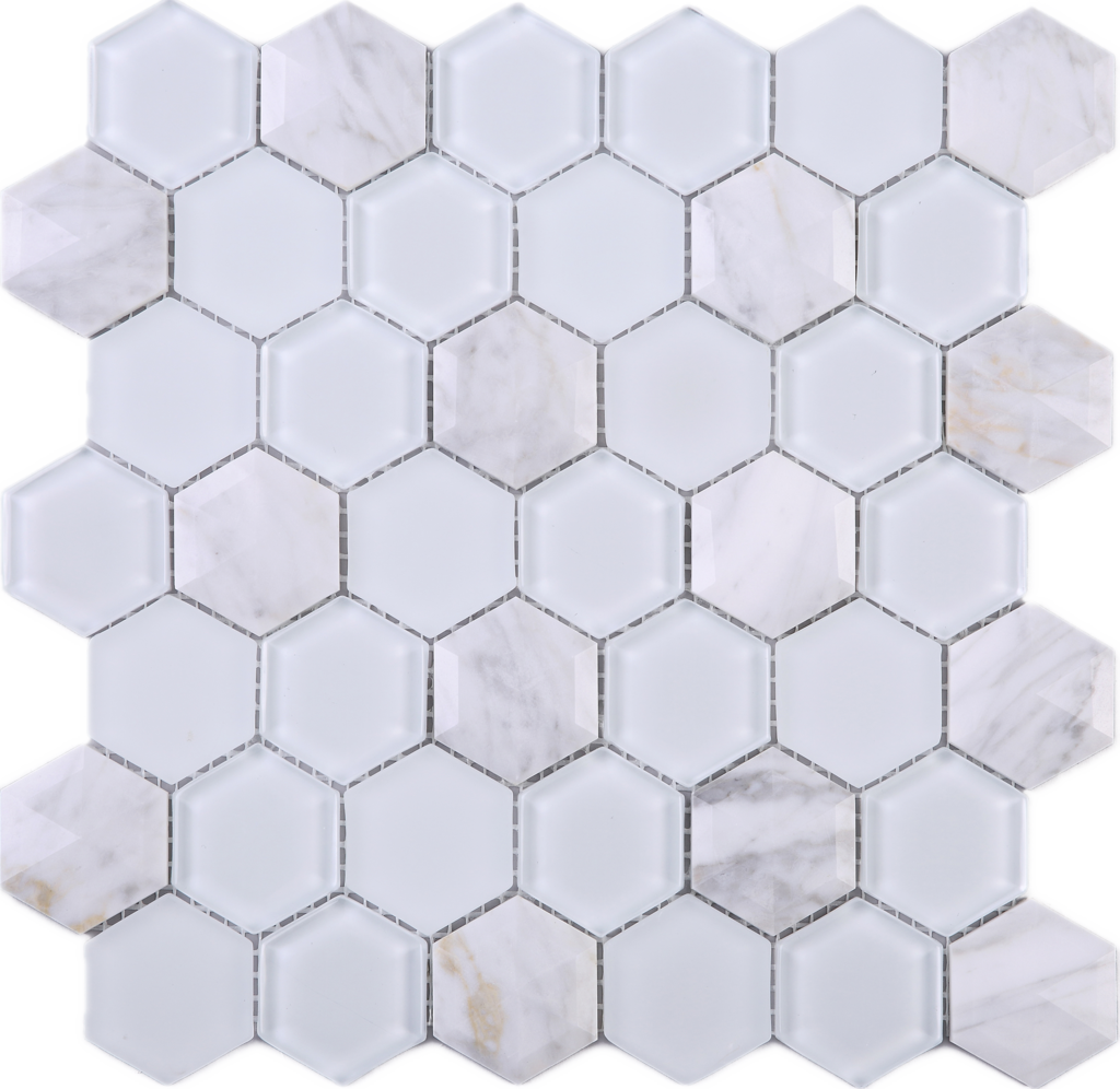 Marble Honeycomb Tile Pattern PNG