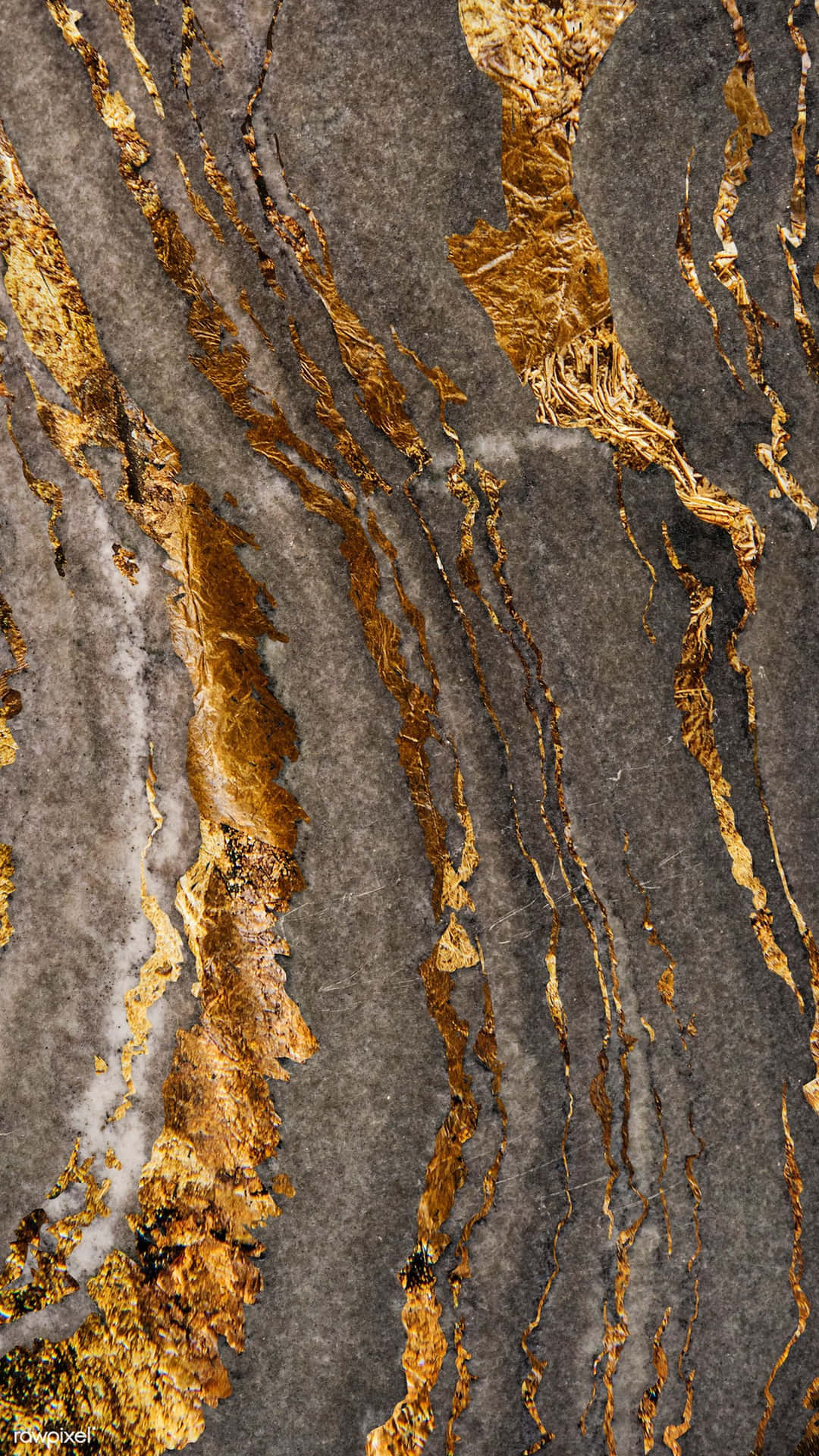 A Close Up Of A Gold And Black Marble Wallpaper